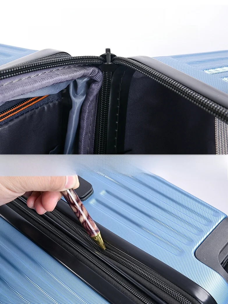 Valigia da viaggio espandibile durevole per uomo e donna con ruote a quattro vie Borsa grande Capaci Lage con motivo a strisce