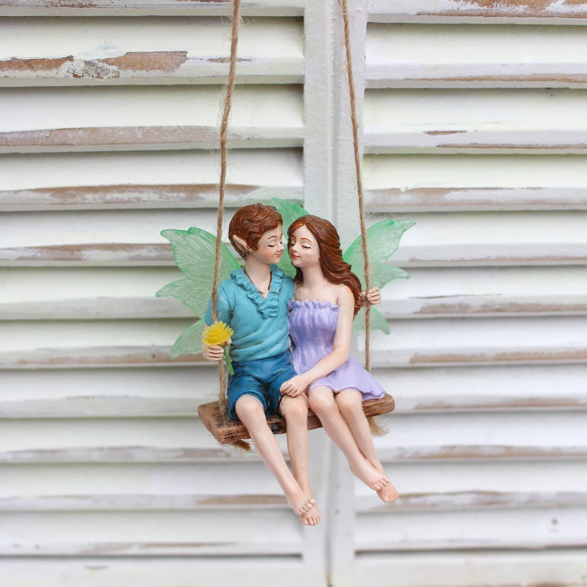 1pcs Night Light Wings Swing Elf, Valentine's Day Gift, Outdoor Garden Bonsai Decoration Pendant, Fluorescent Effect, Handmade R