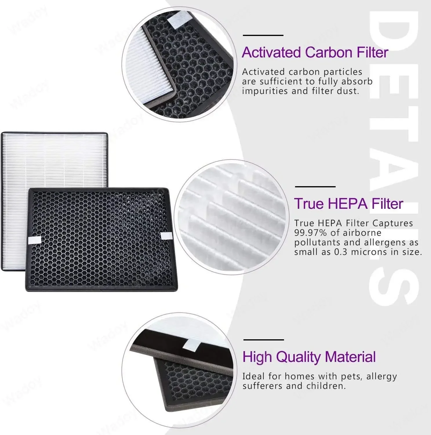 FY2422 FY2420 Replacement Filter Compatible with Philips Air Purifier AC2887 AC2889 C2882 AC2878 C3824 AC3822