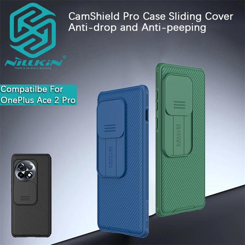 Nillkin For OnePlus 12R Case/11R/Ace 2 Pro/Ace 2/Ace 3 Camshield Pro Case Lens sliding cover protective phone case shell TPU+PC