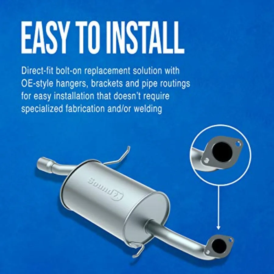 Direct Fit uitlaatdemper met 1,75 uitlaat buitendiameter voor verbeterde prestaties en diepe bastoon in Mazda 626 Applicati