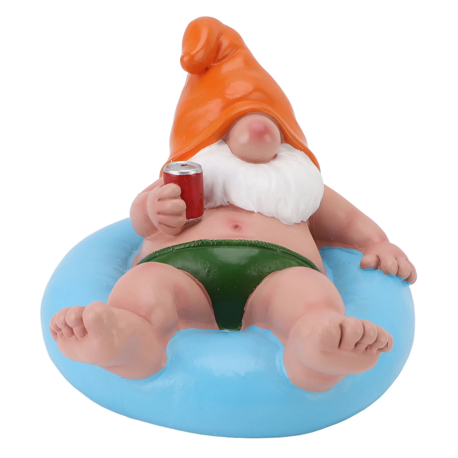 Pool Floater Gnome Statue Resin Pool Party Relaxing Funny Garden Floating Gnome Figurine for Outdoor Decor