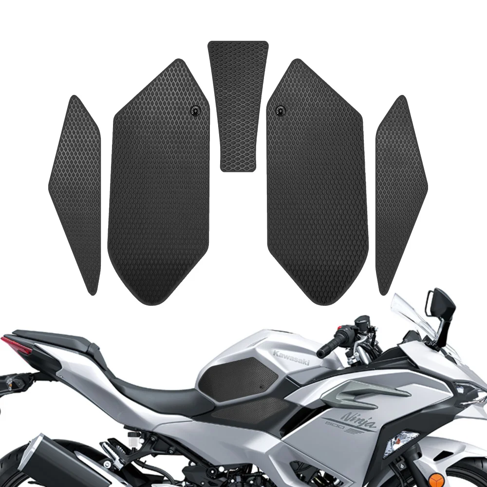 Motorcycle Tank Traction Pad Anti Slip Sticker Gas Knee Grip Protector For Kawasaki Ninja500 SE KRT 2024 2025