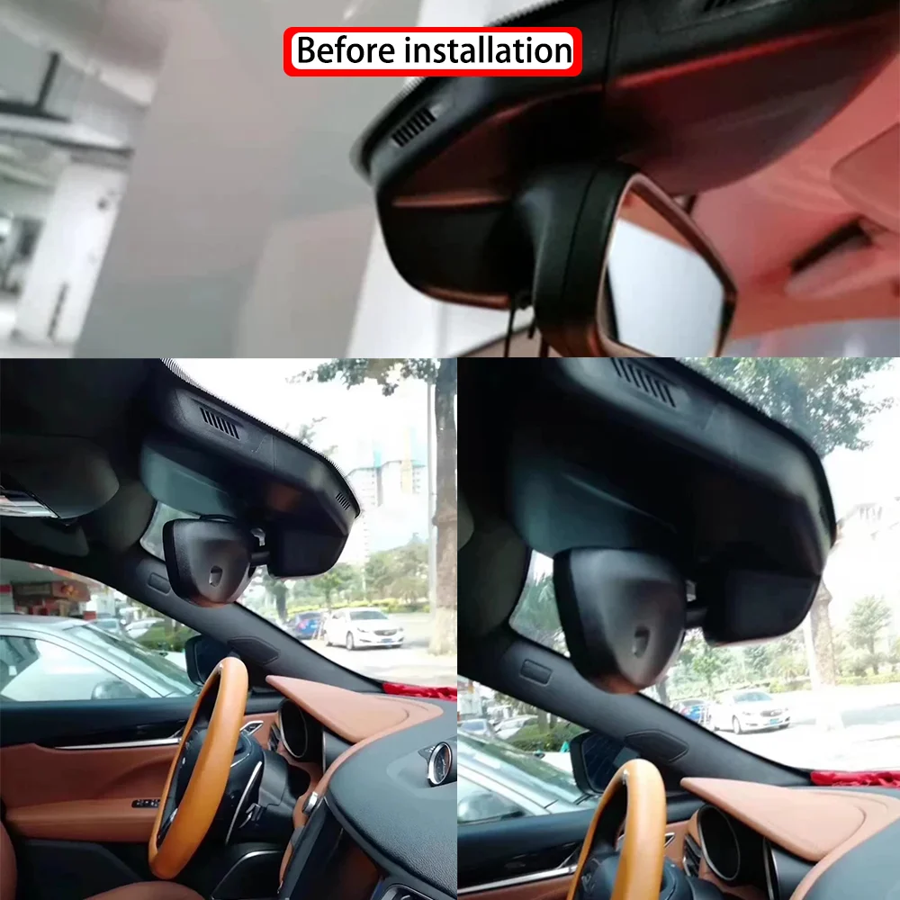 for Maserati Levante M161 2017 2018 2019 2020 2021 2022 2023 2024 Car Front＆Rear 4K Video Recorder DVR Dash Cam Dashboard Camer