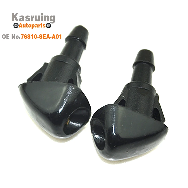 New 2Pcs Front Windshield Wiper Water Spray Jet For Honda Civic Fit Jazz CR-V Accord 76810-SEA-A01 76810SEAA01 Washer Nozzles