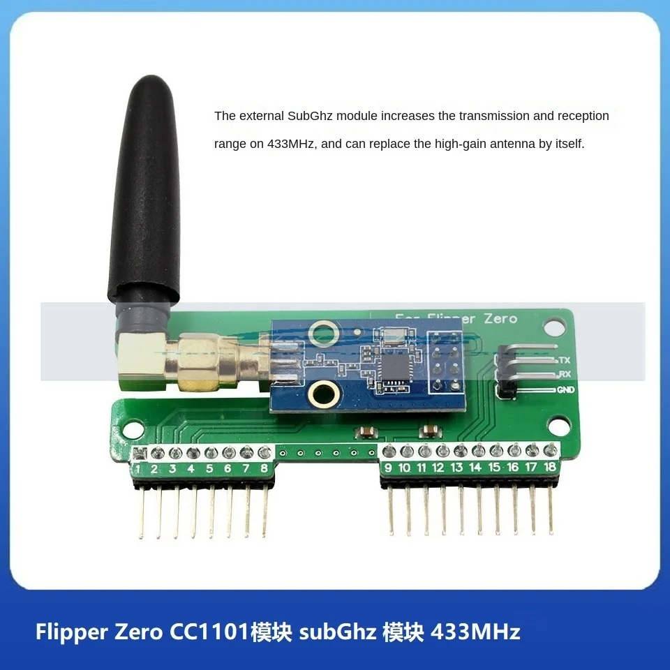 Applicable to   Flipper Zero CC1101 module subGHz module 433MHz