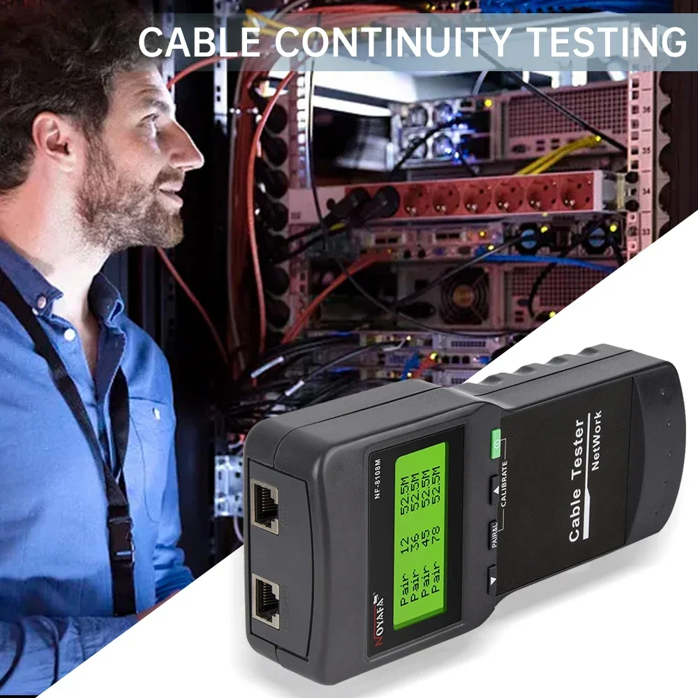 NOYAFA Новый тестер сетевого кабеля NF-8108M Профессиональный тестер Rj45 Измерение длины кабеля Многофункциональные сетевые инструменты Poe