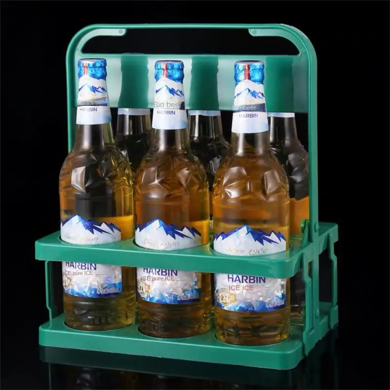 Beer Basket Ergonomics Beer Bottle Carrier Plastic Space-saving  Useful Dining Centerpiece Wine Bottle Holder