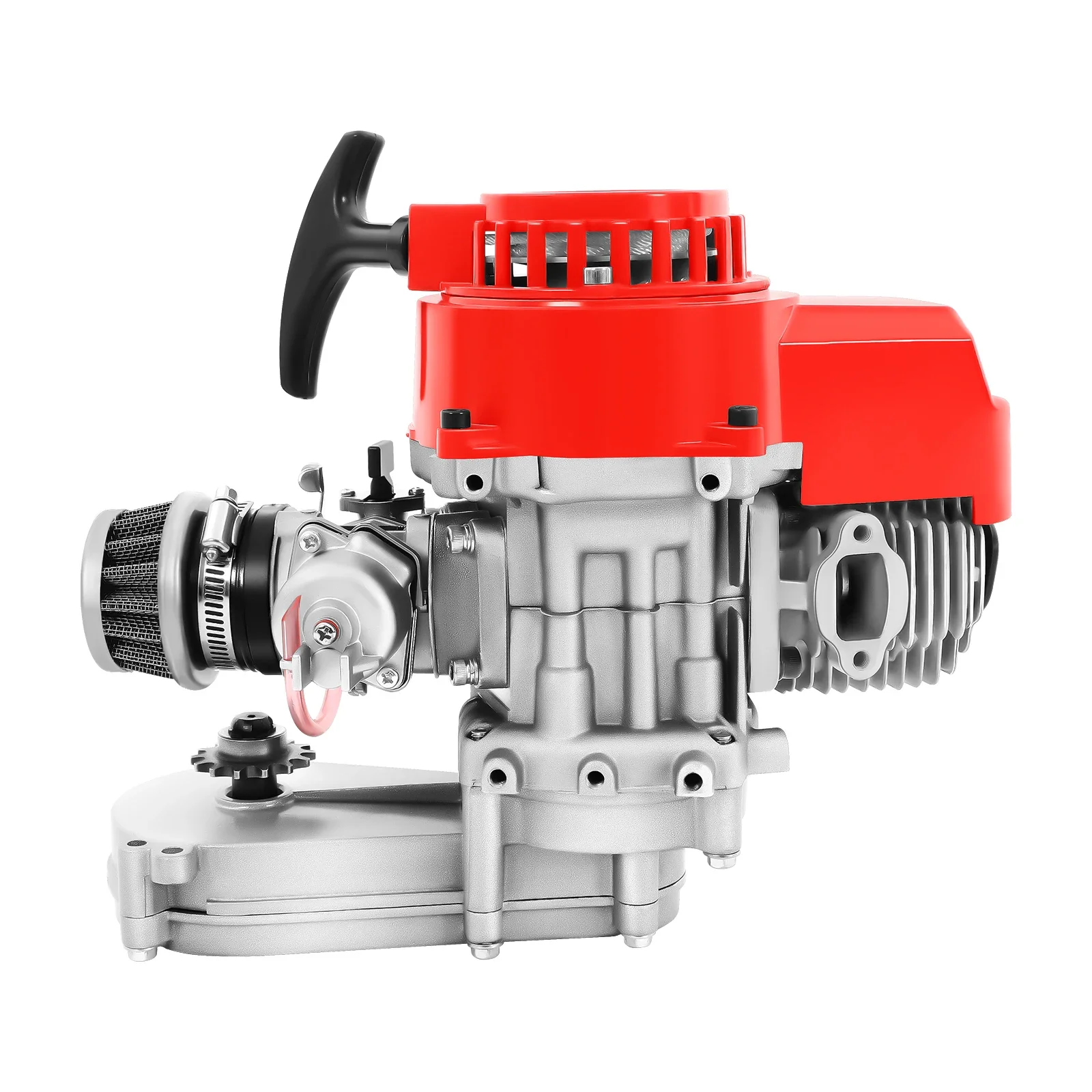 

1,9 кВт/7000 об/мин 49CC 2-тактный полный одноцилиндровый двигатель с воздушным охлаждением для карманного велосипеда, скутера, квадроцикла с ручкой и кабелем