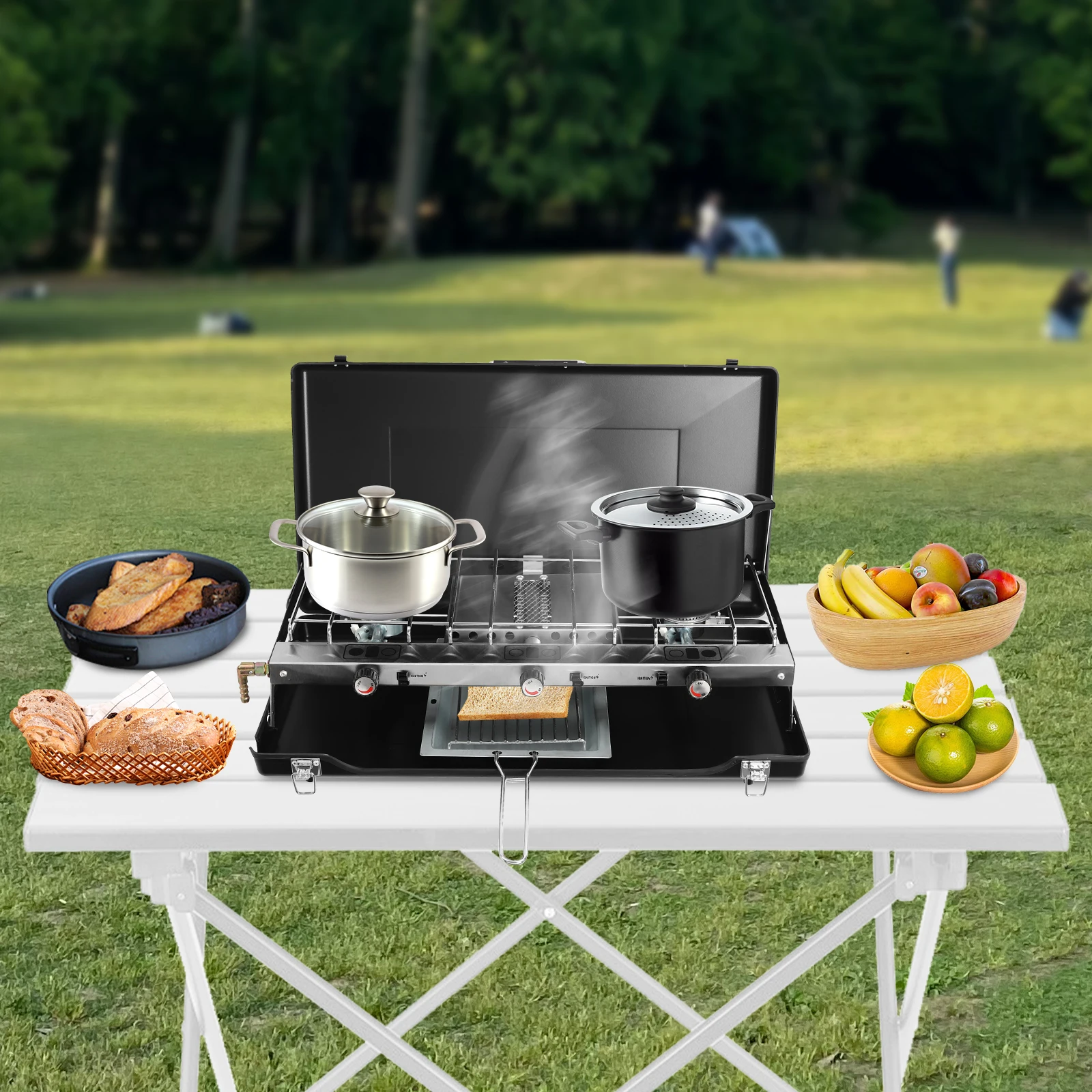 

4.5KW Portable Camping Barbecue Gas Stove Foldable Portable Outdoor Barbecue Stove