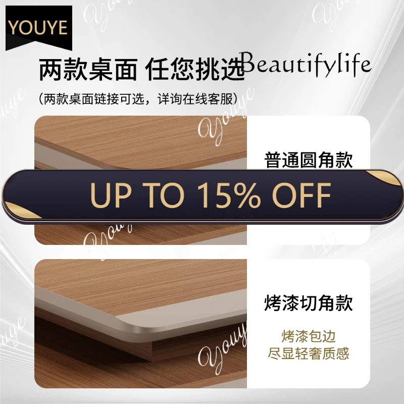 

Q light luxury high sense simple modern manager room desk furniture Paint boss office desk and chair combination