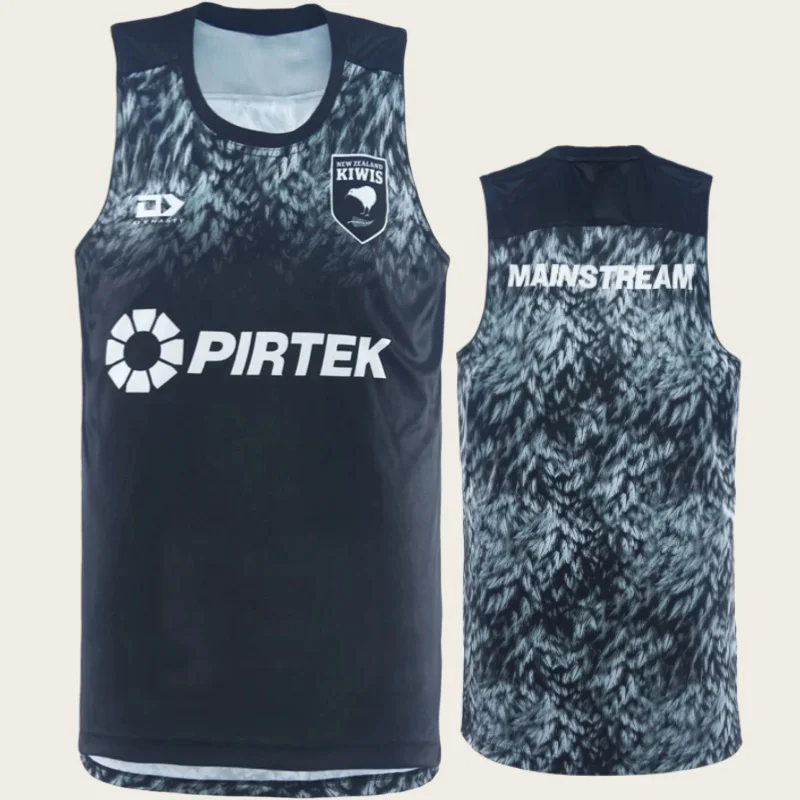 2026 Neuseeland Kiwis Heim- und Auswärts-Trainings-Rugbytrikot 2026 KIWI HOME JERSEY T-Shirts Atmungsaktive Bequeme Weiche Familienkleidung – Detail 3