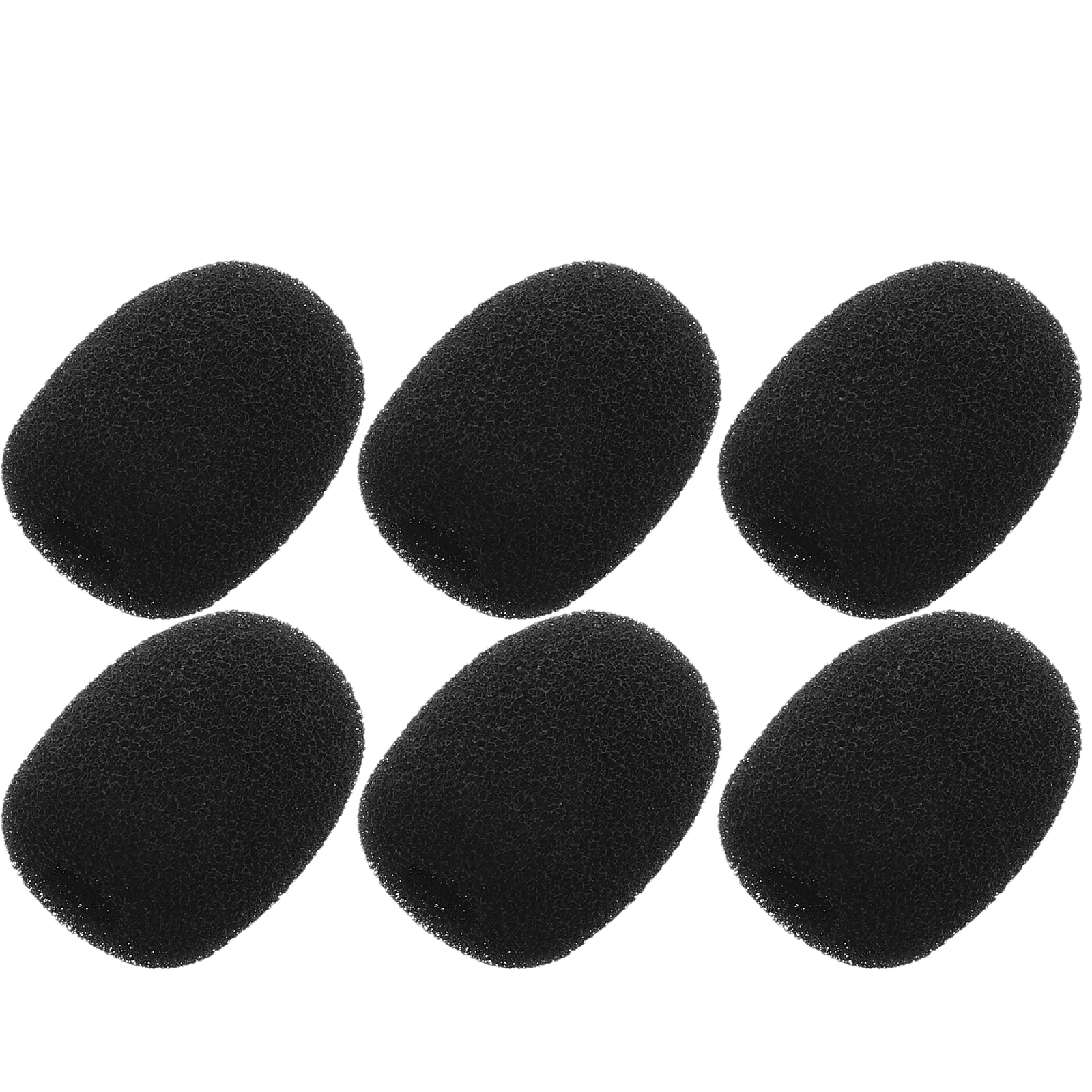 

6 Pcs Small Microphone Windshield Headset Foam Lavalier Cover Sponge for Black Windscreen