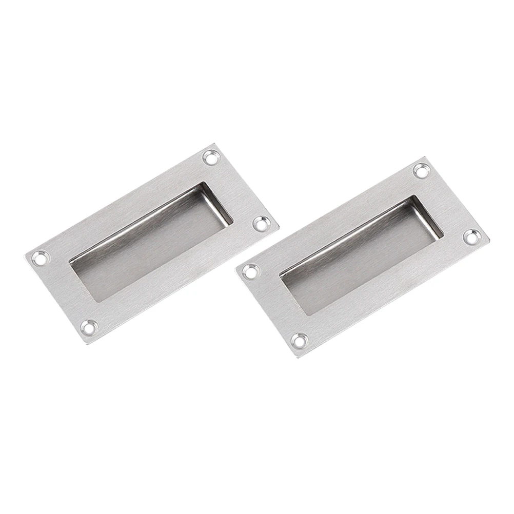

2Pcs Oxidation Resistant Stainless Steel Invisible Handle Durable Drawer Pull Simple Aluminum Alloy Cabinet Knob Hardware