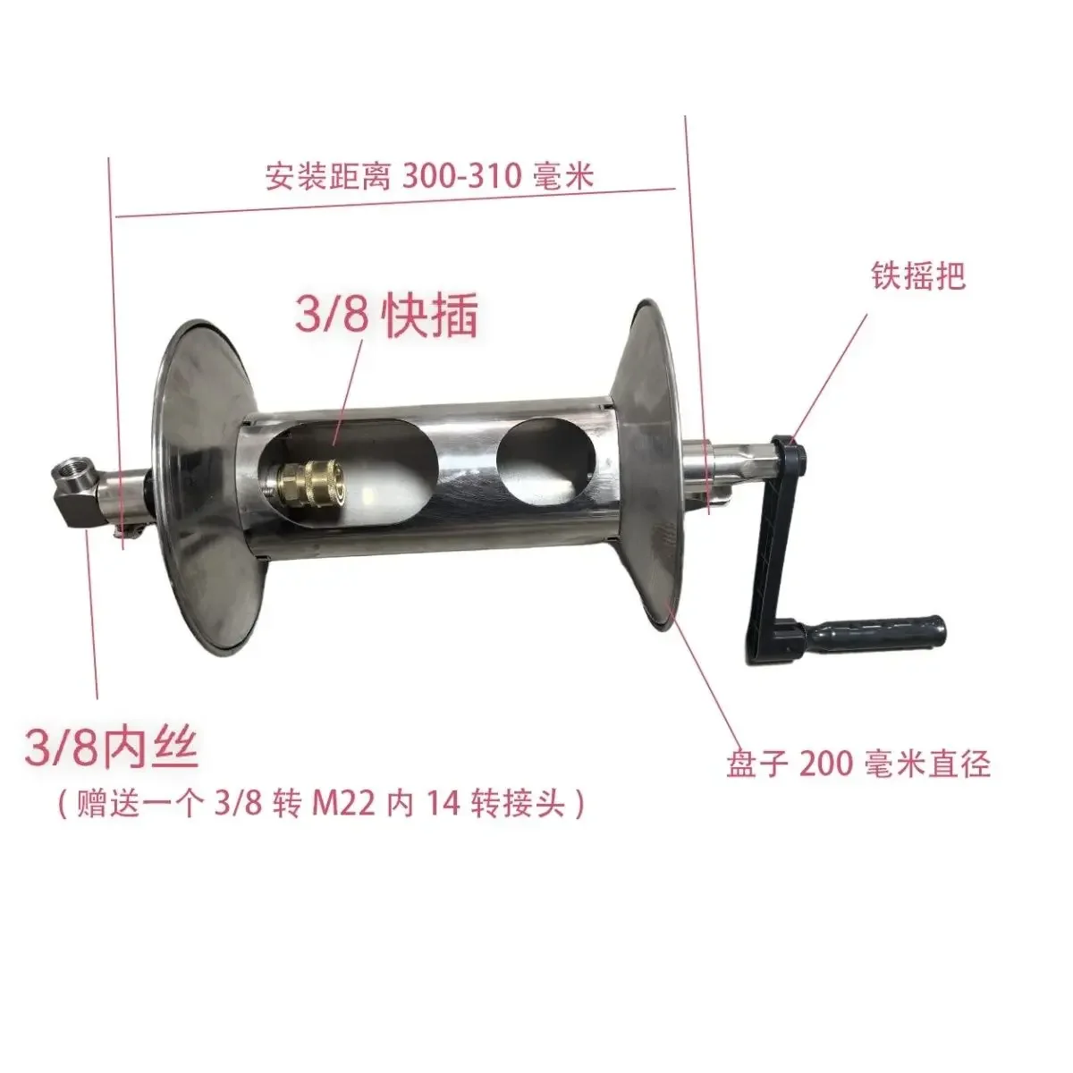 Perfect Heavy Duty Stainless Steel Hose Reel Pipe Winder Wall Mount Tube Roller Water Pipe Organizer for Garden Workshop