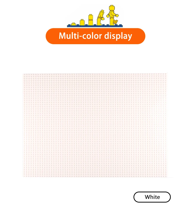 1 Stück 48*64 Punktmatrix Einseitige Grundplatte, Kompatibel mit Markenblöcken, Wand-DIY-Grundplatte, Klassische Bausteine Kinderspielzeug – Detail 5