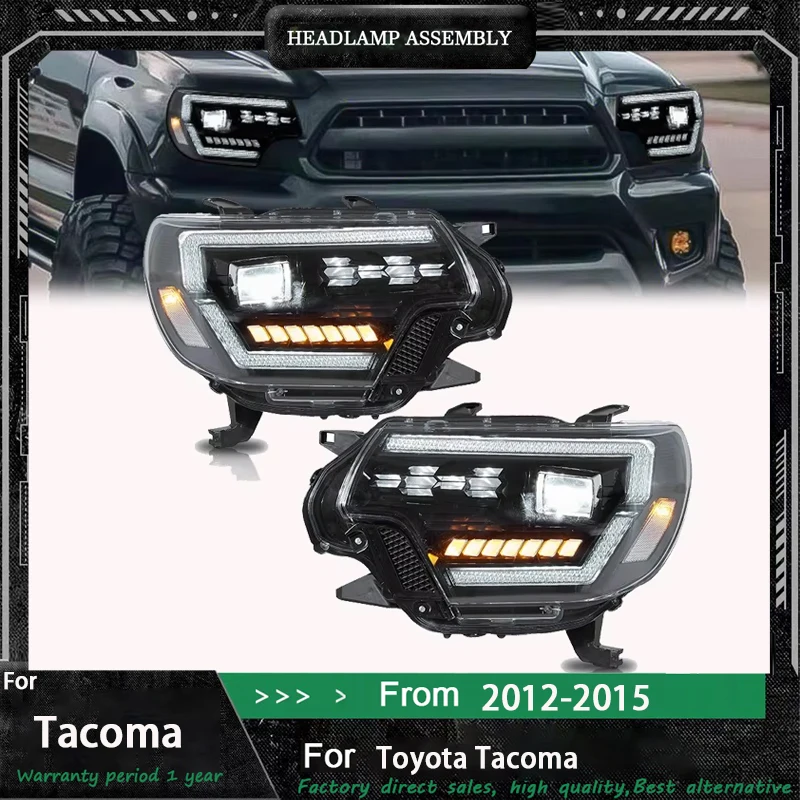 

Передняя фара автомобиля в сборе для Toyota Tacoma DRL 2012-2015 гг., дневные ходовые огни, указатель поворота, 2 шт.
