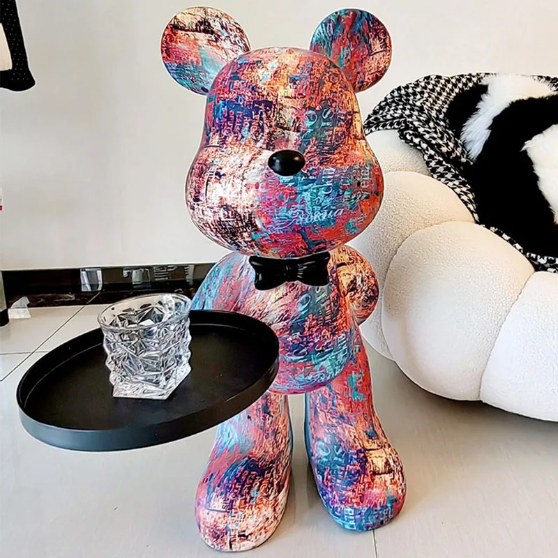 الشمال نهاية الجدول غرفة المعيشة طاولات القهوة الإبداعية تمثال الديكور تصميم دائري الأثاث الفاخرة الجولة الراتنج خدمة الجداول #3