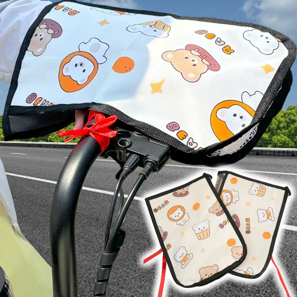 

Motorcycle Handlebar Cover Summer Sun UV Protection Gloves Waterproof Breathable E-bike Scooter Cooling Hand Protector Cartoon