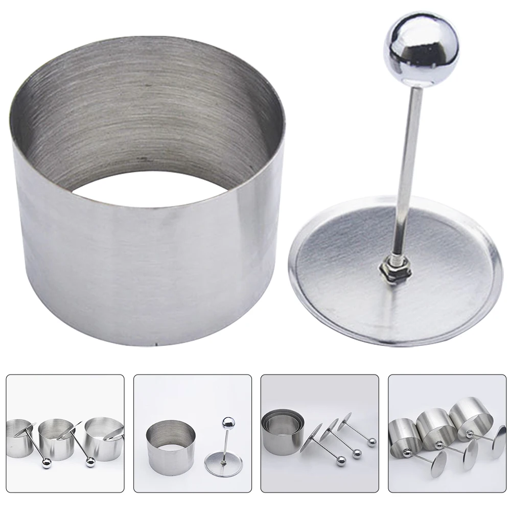 

Round Cold Dish Molds Stainless Steel Non-Stick Easy Clean Kitchen Utensil For Cake Cheese Biscuit Shaping Mold Set Pastry