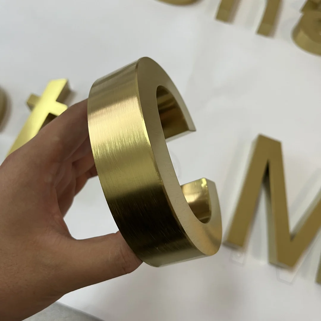 

Stainless Steel Logo Sign Letter For Walls Custom Stainless Steel Red Copper Channel Letter