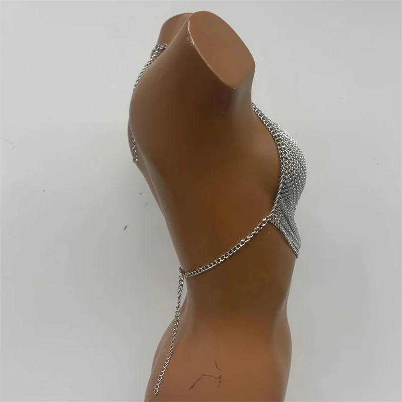 Festival-Schmuck Musikfestival Party Nachtclub Kleidung Damen Quasten-Tanktop Sexy Rückenfreies Ausgeschnittenes Crop-Top Y2K Körperkette – Detail 6