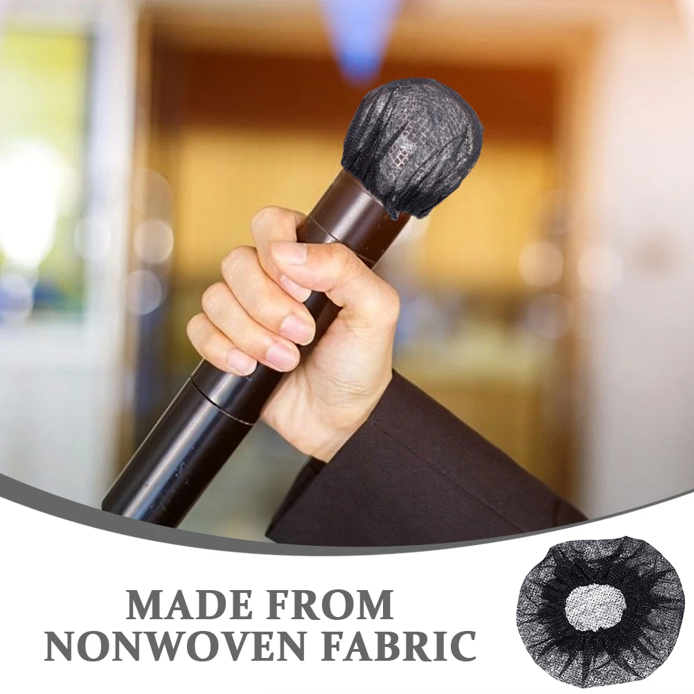 

50pcs Nonwoven Covers Disposable Protective Microphone Caps Windscreen For Karaoke Recording Speech Microphone Accessories