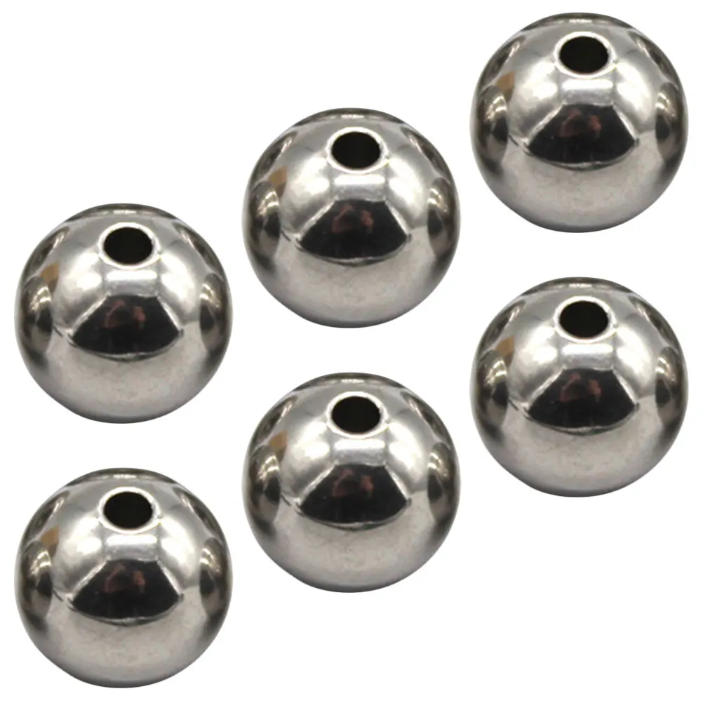 6 Pcs 2x10mm 스테인레스 스틸 크래들 크래들 액세서리 비드 스페이서 쥬얼리 경량 휴대용 실버 만들기