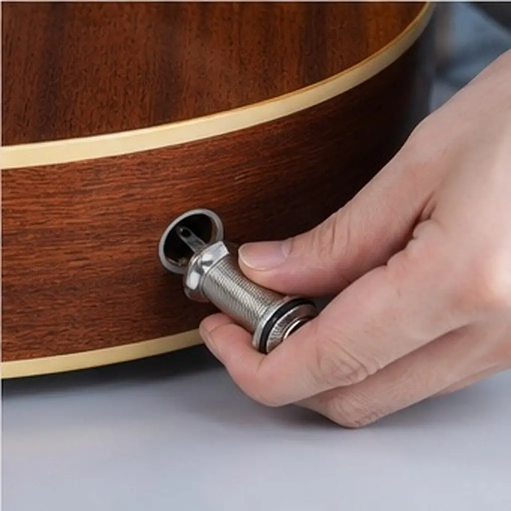 3Pcs Guitar Endpin Jack Female Output Connector Metal Threaded Replacement Acoustic Electric Bass Guitar Parts Mono Stereo