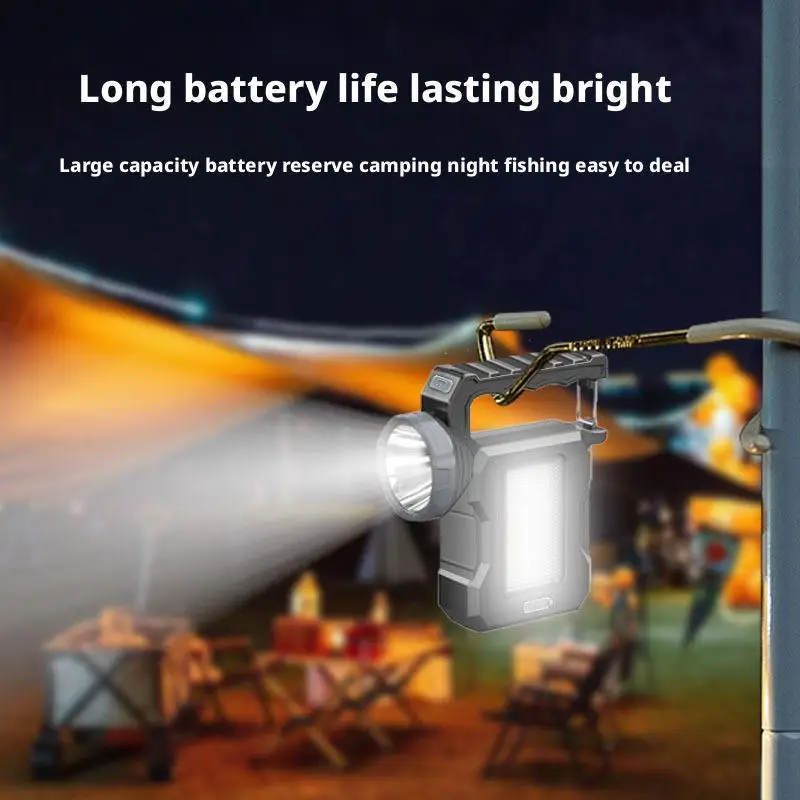 Solar-Powered Super Bright Long-Range Rechargeable Outdoor High-Capacity Strong Light Handheld Searchlight