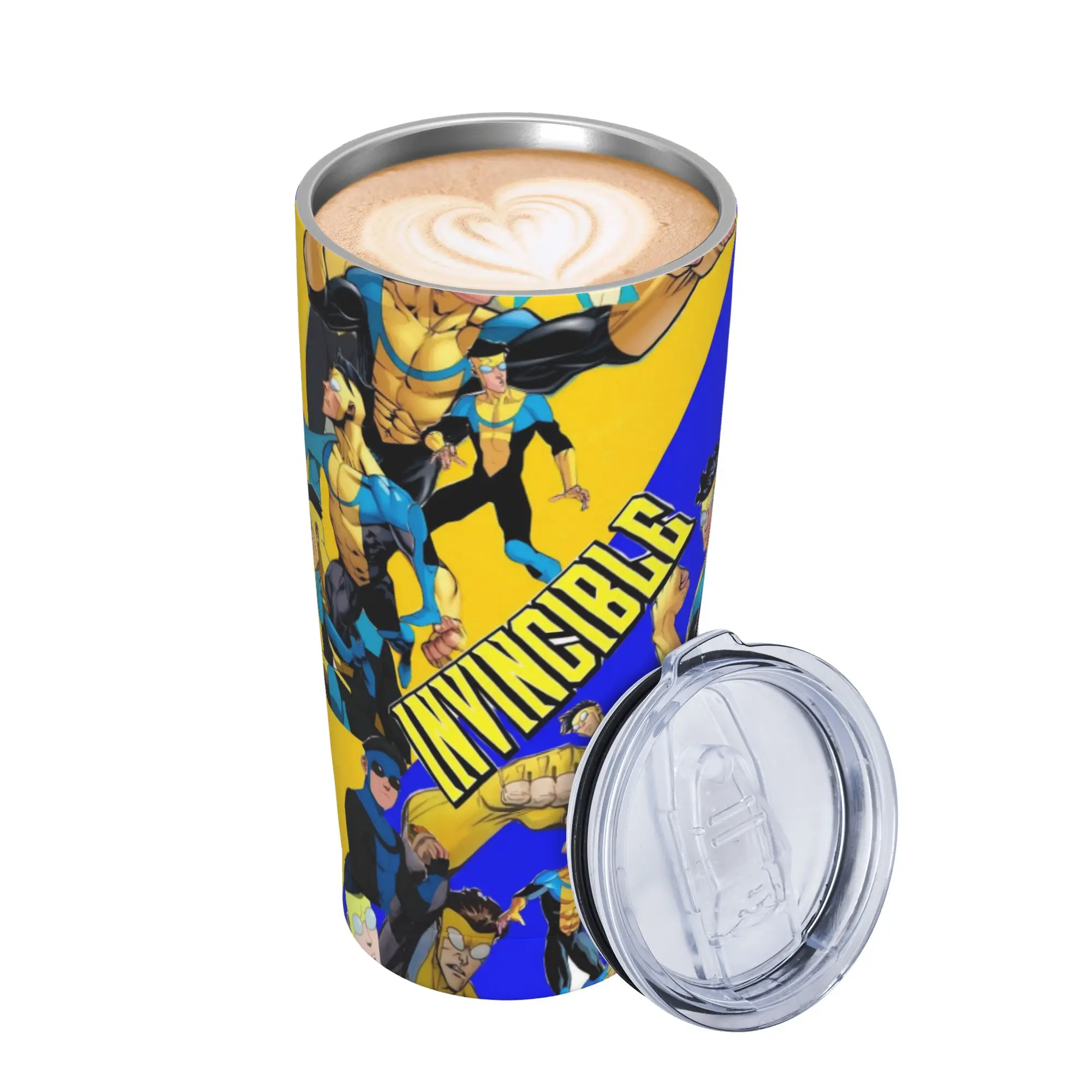 Invincibles Comic Insulated Tumbler with Lid  Stainless Steel Coffee Mugs Outdoor Travel Car Bottle Cups 20oz