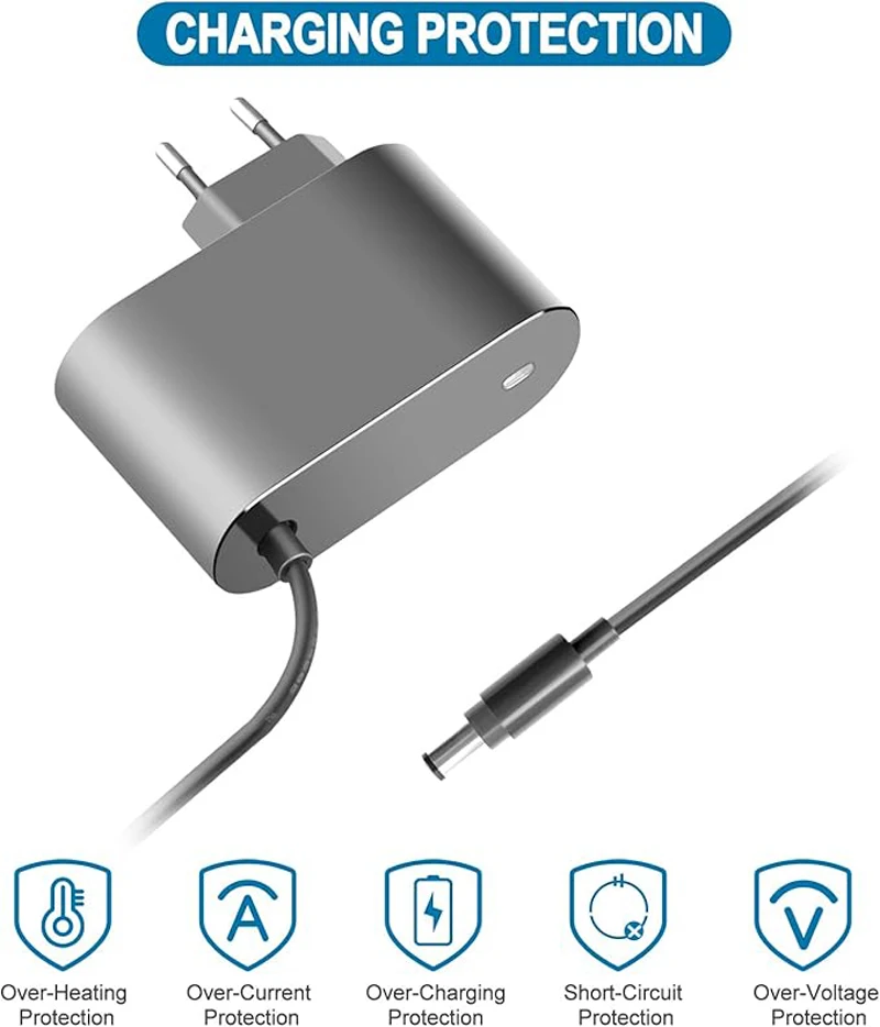 Replacement 17.3V 1.1A Power Adapter Charger For Dyson Omni-glide SV19 Cordless Vacuum Cleaner, 1.8m Power Cord