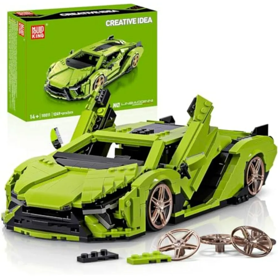 

10011 Sian FKP 37 Car Building Sets 1249-Piece MOC Classic Sports Car Building Block Kits Collectible Racing Supercar Model for