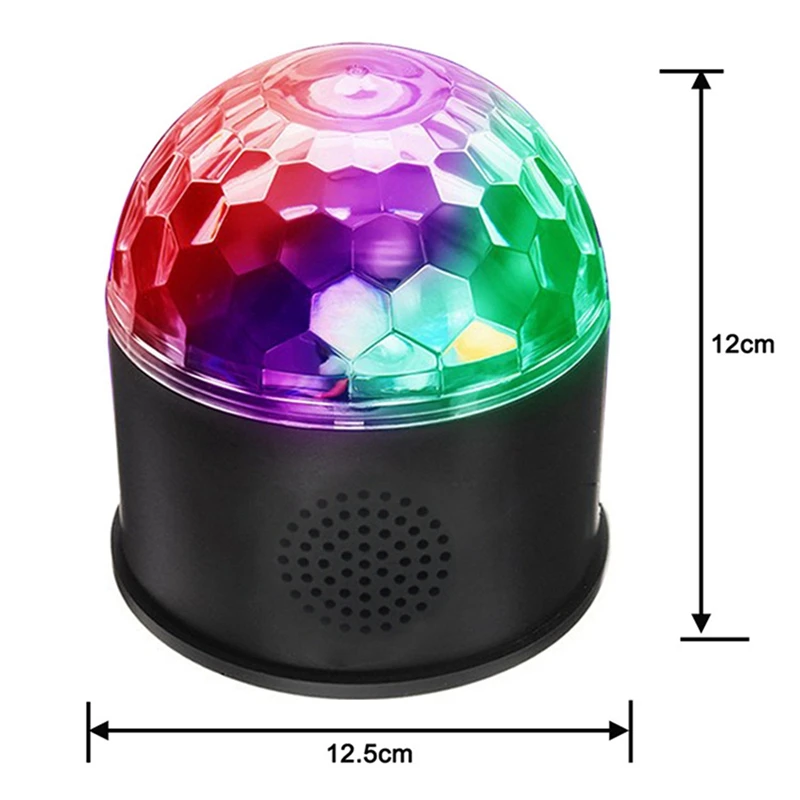 Bluetooth + Speaker Party Light, Disco Light, RGB Magic Ball Projector, Efeito estroboscópico, Mini luz LED para decoração