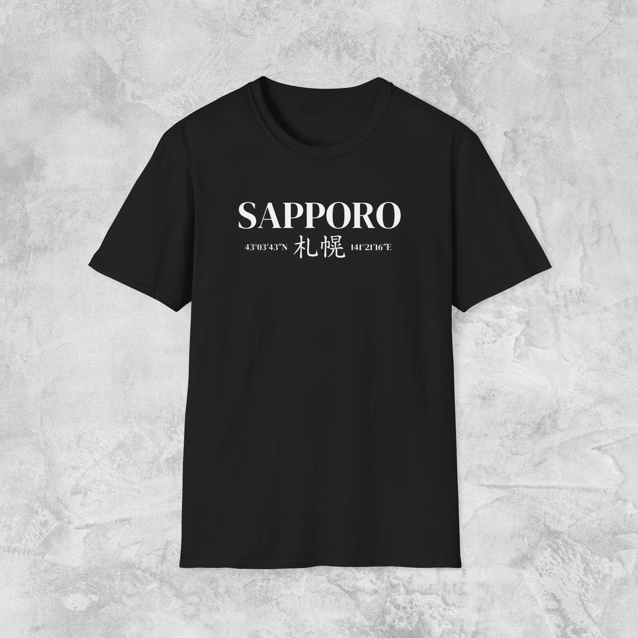 Minimalist Sapporo T Shirt Japan S Anime Fan Japanese Food Lover Monochrome Trendy Retro Vintage