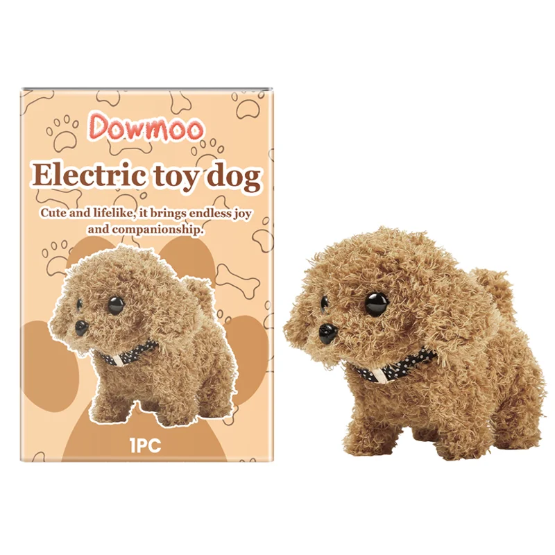 

Dowmoo Plush Electric Dog Toy Lovely Cartoon Style Soft Comfortable Interesting Interactive Play Toy For Children