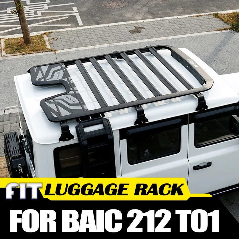 Car Luggage Rack Fit for BAIC 212 T01 2024 2025 Modified Roof Expansion Platform Defender Style Climbing Ladder Side Tent Canopy