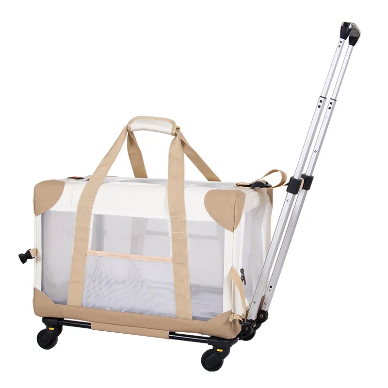 

Pet trolley case, separate trolley bag, cat going out, portable car, small pet suitcase.