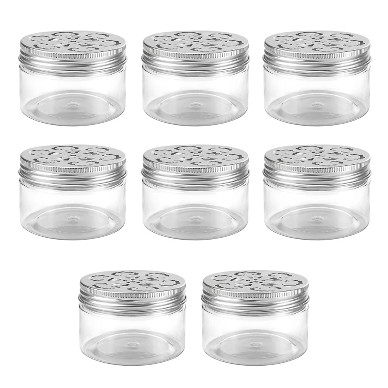 Scent Beads Storage Jar Set, Clear PET Body With Aluminum Hollow Screw Lid, Air Freshener Aromas Diffuser Y5GB