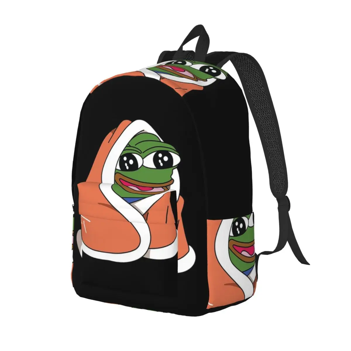 Pepe The Frog Peepo Emote Student Backpack School Bag Hiking Travel Daypack for Men Women Fashion Bookbag Shoulder Bags