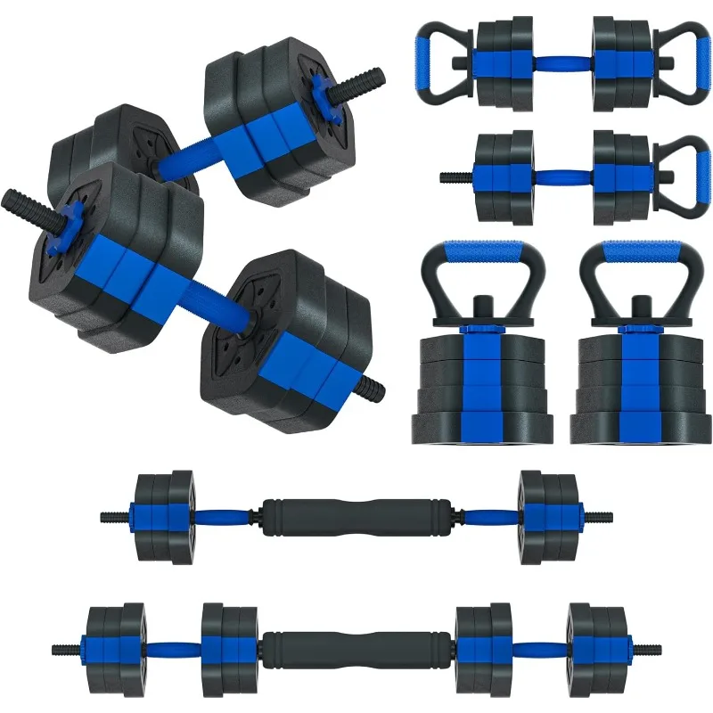 

VIVITORY Dumbbell Sets Adjustable Weights, Free Weights with Connector, Non-Rolling Adjustable Dumbbell Set