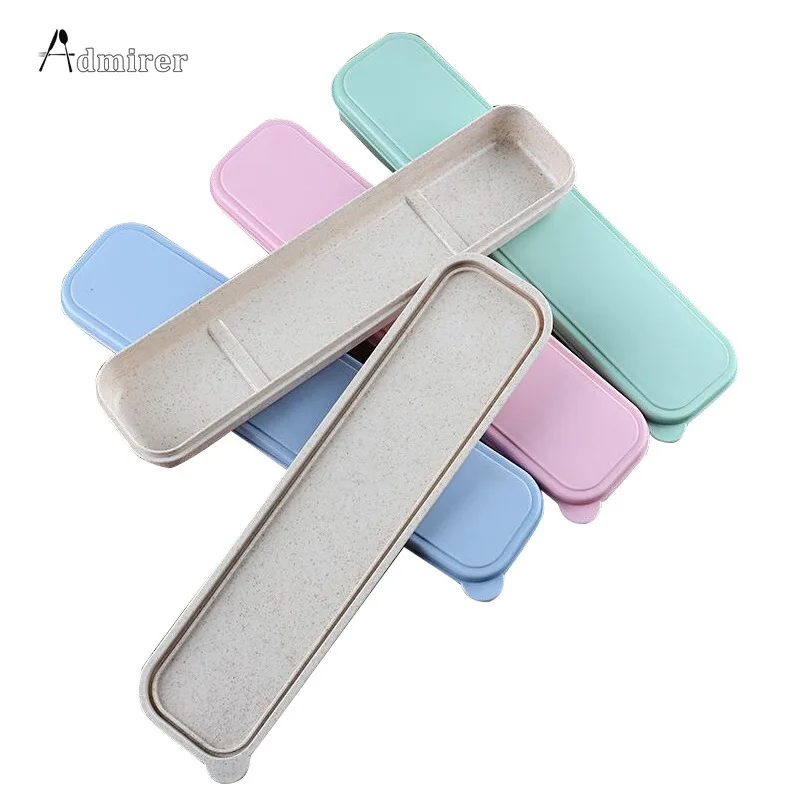 Tableware Box Portable Flip Cover Type Cutlery Case Environmentally Friendly Spoon Storage Box Drop-resistant Household Supplies