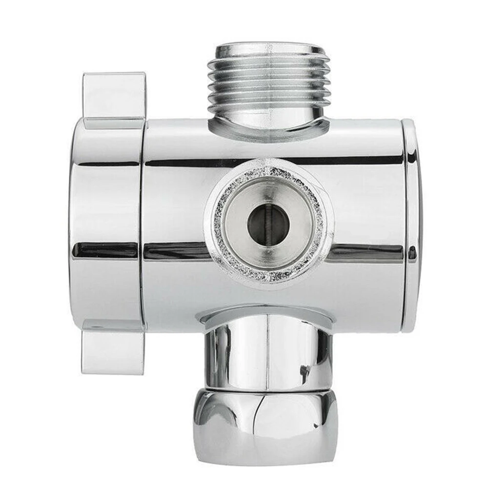 1/2 Inch 3-Way T-adapter Bath Shower Head Arm Mounted Diverter Valve Tap Universal Showering Component 3 way Diverter