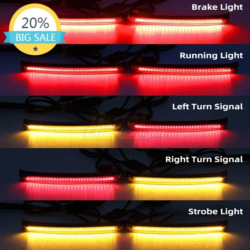 

Motorcycle LED Saddlebag Brake Flowing Turn Signal Accent Light For Harley CVO Touring Electra Road Glide Ultra Limited 2014-Up
