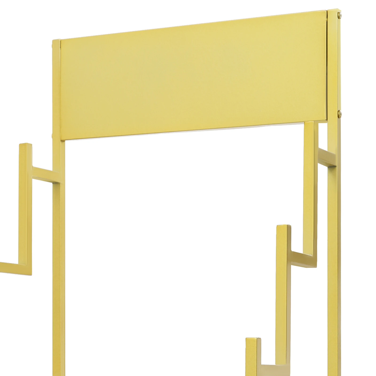 Freestanding Carpet & Scarf Display Rack Heavy Duty Golden Iron Clothing Display Stand for Stores & Home