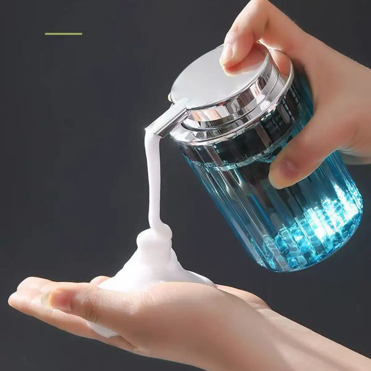 Hands Foaming Soap Dispenser for Bathroom Liquid Soap Mousse Bottle Refillable Kitchen Push-type Dish Soap Container
