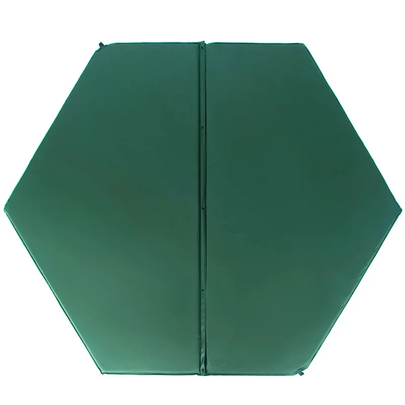Hexagonal automatic inflatable pad, thickened elastic cotton inflatable bed, field camping