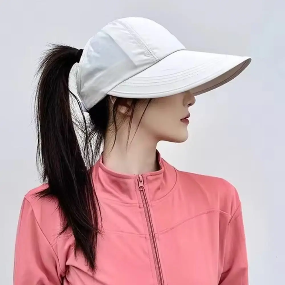 Fashion Foldable Sun Hat Wide Brim Breathable Baseball Cap Quick-Drying Adjustable Peaked Cap Outdoor Sports