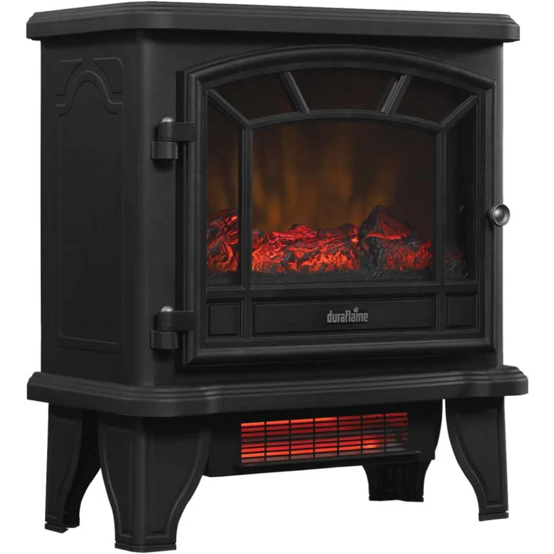 Duraflame DFI-550-22 Estufa de chimenea de cuarzo infrarroja independiente con control remoto 1500W, negro