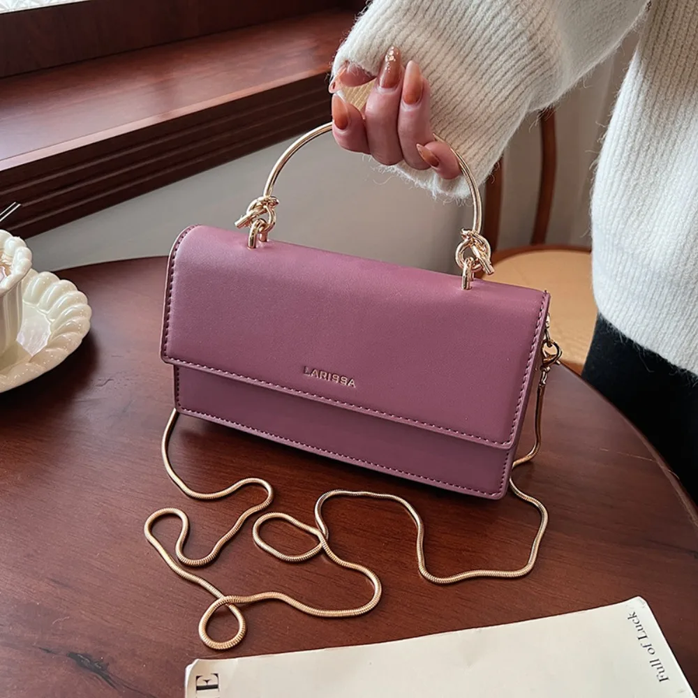 

Vintage Square Women Crossbody Bag Solid Color Large Capacity Chain Shoulder Bag Fashion Simple Square Handbag For Women
